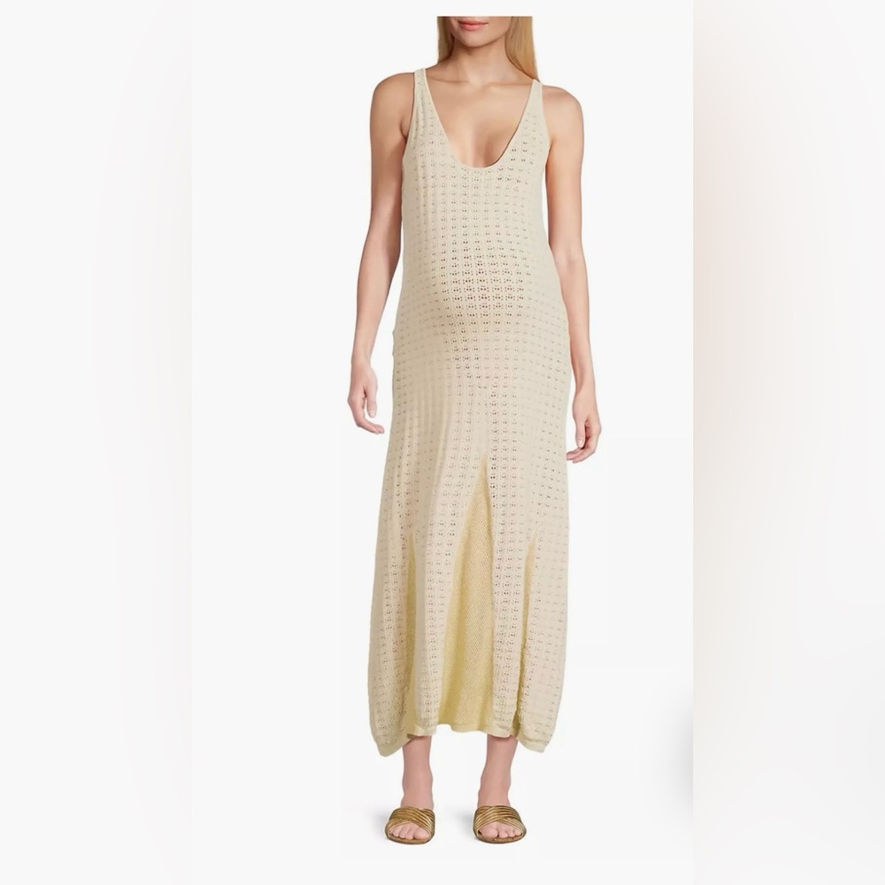 Emilia George Naomi Pointelle Knit Maxi Linen Maternity Dress